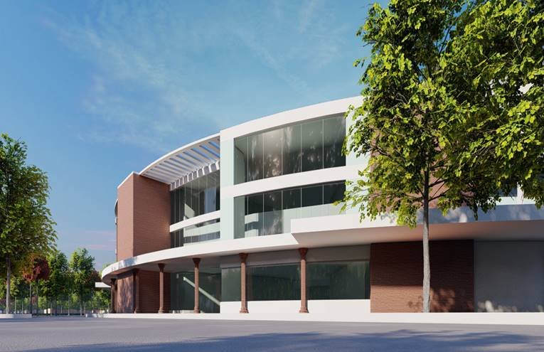 Architectural building illustration on GMC Haridwar’s website; not a verified photograph of completed facilities