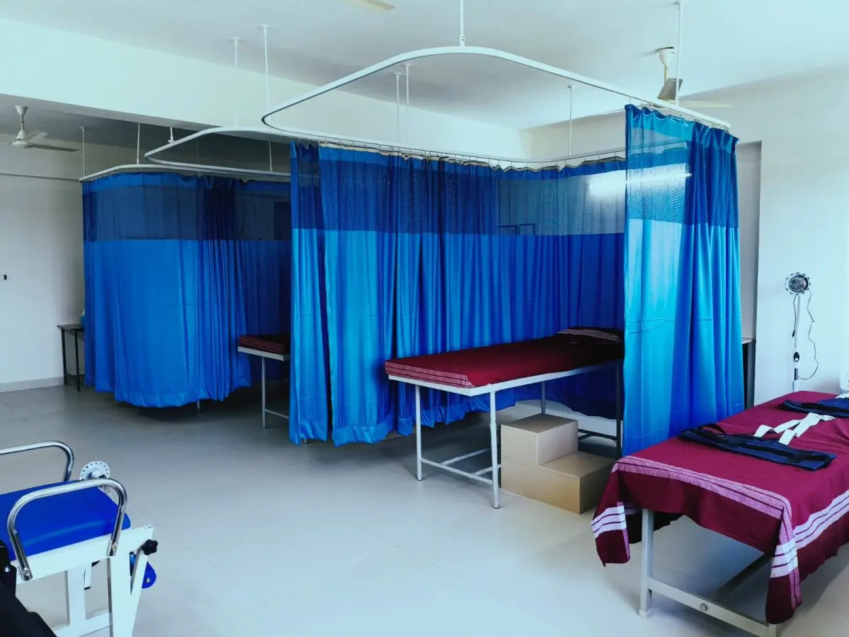Physiotherapy laboratory and treatment cubicles at Netra Jyothi Institute