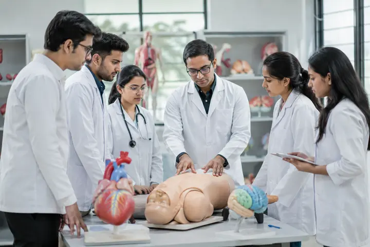 Bachelor of Medicine and Bachelor of Surgery students participating in practical healthcare education