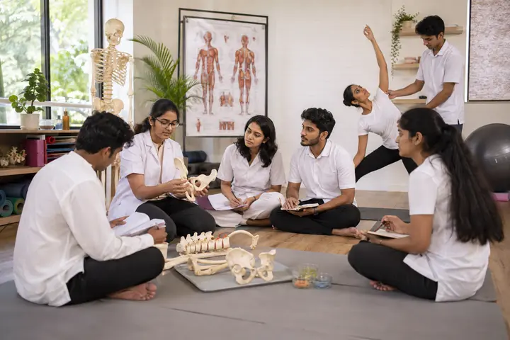 Bachelor of Naturopathy and Yogic Sciences students participating in practical healthcare education