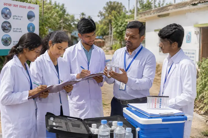 Diploma in Health Inspector Technology students participating in practical healthcare education