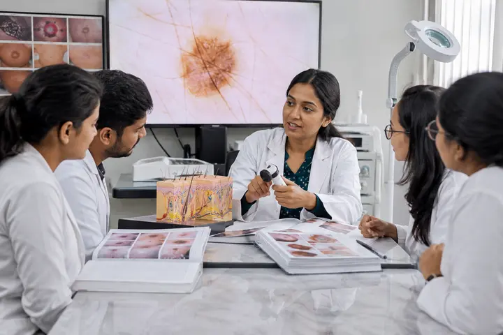 Doctor of Medicine in Dermatology, Venereology and Leprosy students participating in practical healthcare education