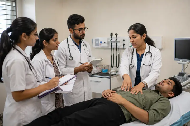Doctor of Medicine in Family Medicine students participating in practical healthcare education