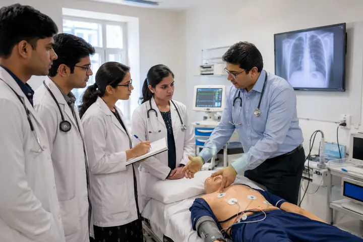 Doctor of Medicine in General Medicine students participating in practical healthcare education