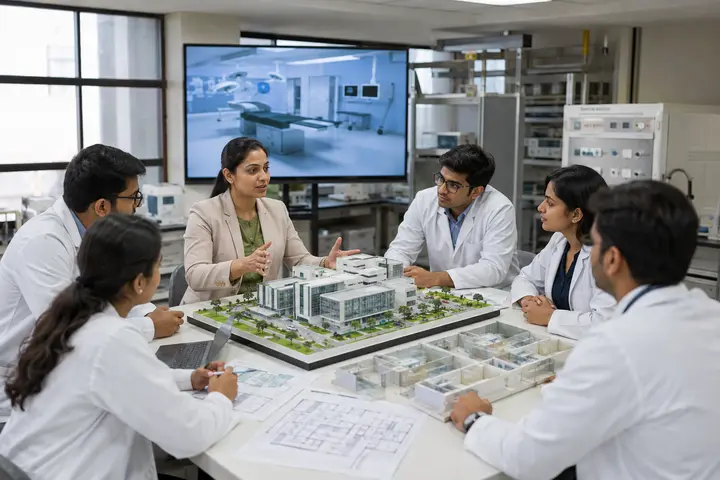 Doctor of Medicine in Hospital Administration students participating in practical healthcare education