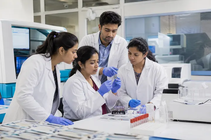 Doctorate of Medicine in Clinical Haematology students participating in practical healthcare education