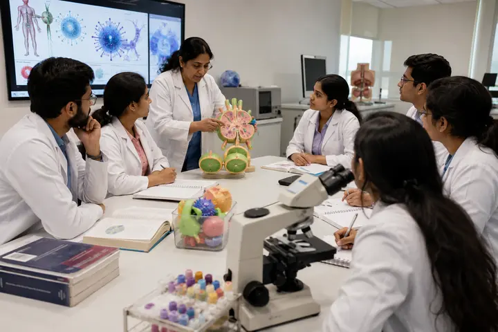 Doctorate of Medicine in Clinical Immunology and Rheumatology students participating in practical healthcare education