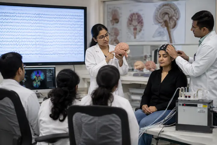 Doctorate of Medicine in Neurology students participating in practical healthcare education