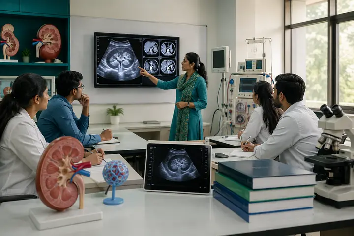 Doctorate of Medicine in Paediatric Nephrology students participating in practical healthcare education