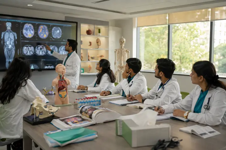 Doctorate of Medicine in Paediatric Oncology students participating in practical healthcare education
