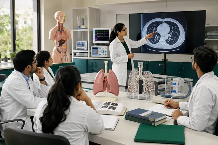 Doctorate of Medicine in Pulmonary Medicine students participating in practical healthcare education