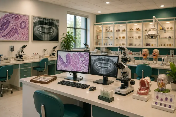 Master of Dental Surgery in Oral Pathology and Microbiology students participating in practical healthcare education