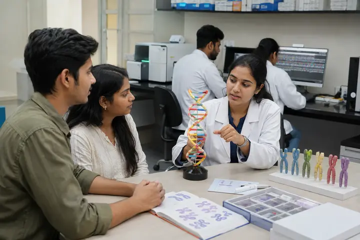 Master of Science in Genetic Counseling students participating in practical healthcare education