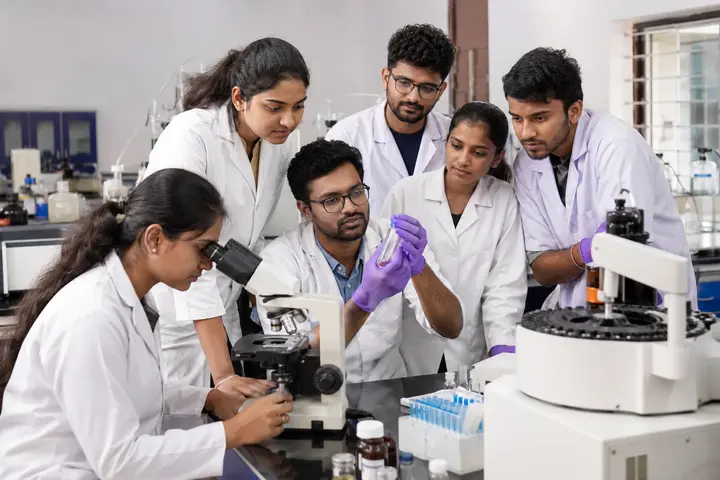 Master of Science in Medical Pharmacology students participating in practical healthcare education
