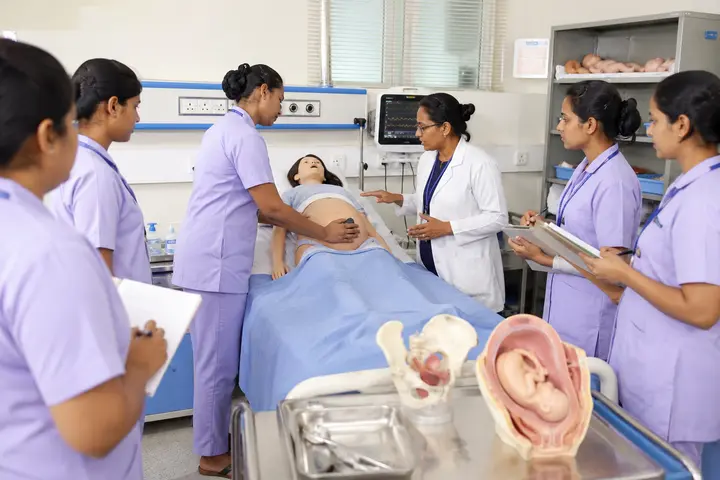 Master of Science in Nursing – Obstetric and Gynaecological Nursing students participating in practical healthcare education